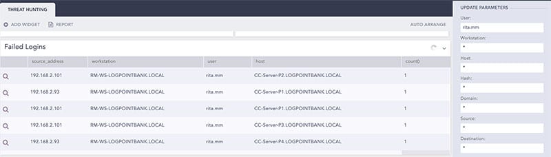 LogPoint SIEM use cases: User Multiple Failed Logins