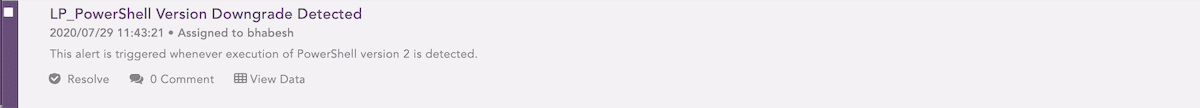 SIEM for Alert PowerShell Version Downgrade Detected