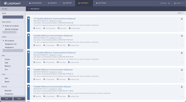 Logpoint Incident Analytics Logpoint Incident Analytics
