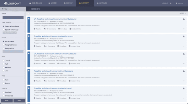 Logpoint Incident Analytics